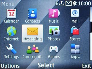 Scroll to Messaging and press the Navigation key.