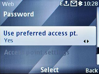 Scroll to Use preferred access pt. and press the Navigation key.