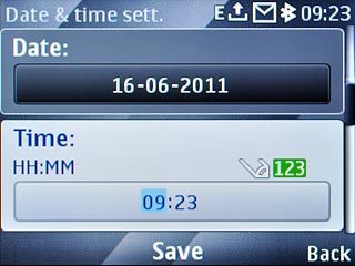 Scroll to Time and key in the time.