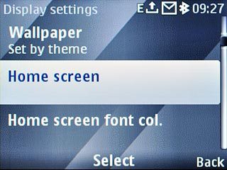 Scroll to Home screen and press the Navigation key.