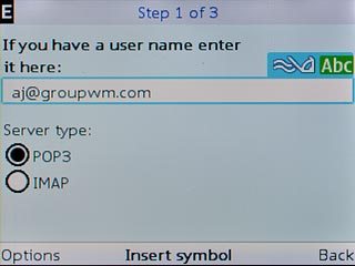 Scroll to If you have a user name enter it here and key in the username for your email account at your email provider.