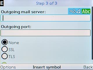 Scroll to Outgoing mail server and key in the name or the IP address of your email provider's outgoing server.Please note that if you can't send email messages when using your email provider's outgoing server, key in smtp.vodafone.net.au (Vodafone's outgoing server).