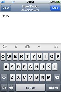 Write the required text and press Send.