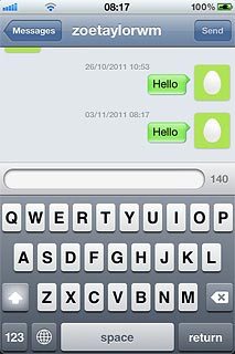 Press Messages to return to the list of messages.