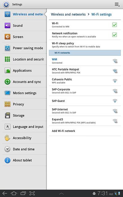 Press the home icon to return to standby mode.