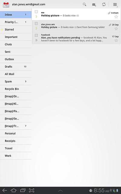Press the home icon to return to standby mode.