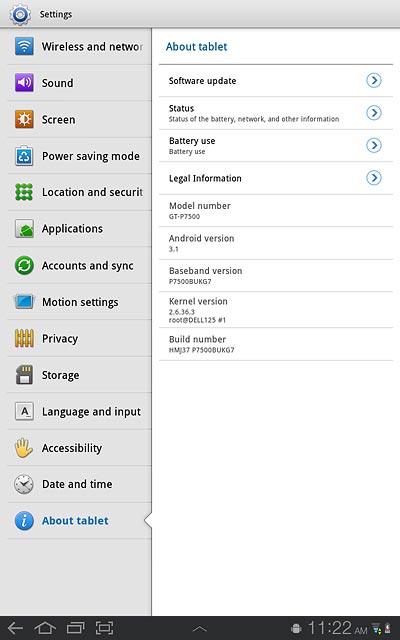 Press Software update.Follow the instructions on the display to update the device software.