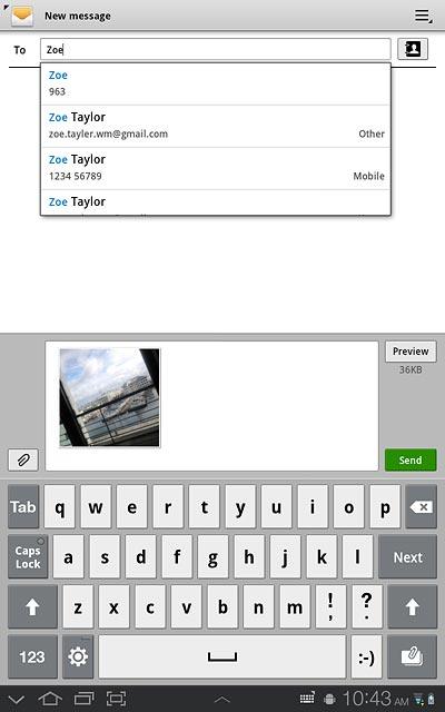 Key in the first letters of the required contact.Matching contacts are displayed.Press the required contact.