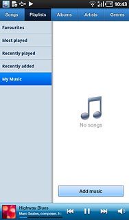Press Add music.Go to the required audio files.
