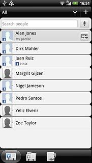 Press the required contact.