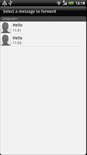 Press the required text message.