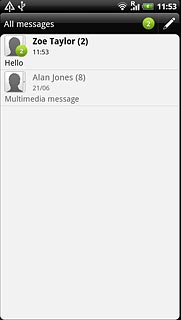 Press the required sender.