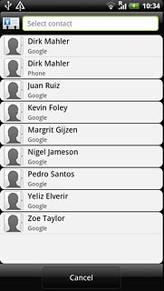 Press the required contacts.