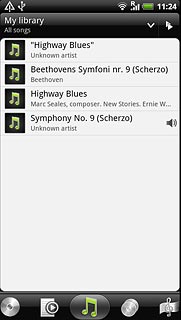 Press the required audio file.