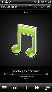 To go to the previous audio file:Press arrow left twice.