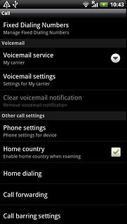 Press Voicemail settings.