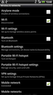 Press Mobile network to activate or deactivate data connections.