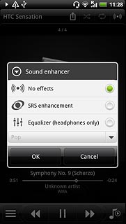 Press the required sound quality.