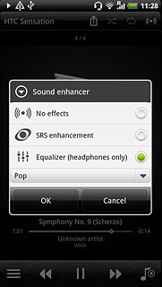 If you select Equalizer (headphones only):