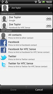 If no contacts are suggested:Press the merge icon next to the required contacts.