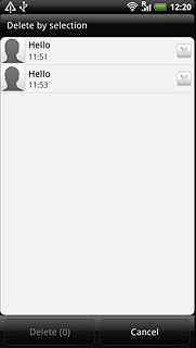 Press the required text message to select it.
