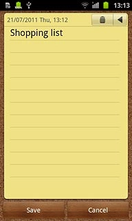 Write the text and press Save.