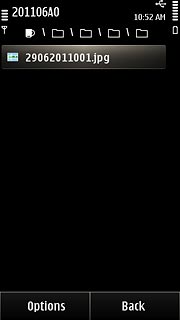 Go to the required folder.Press and hold the required file until a pop-up menu is displayed.