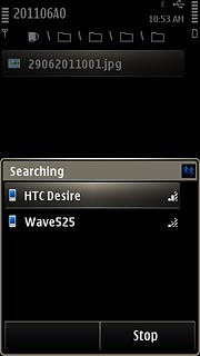 Press the required Bluetooth device.Accept the pairing on the receiving device.