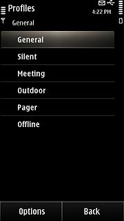 Press the active profile.