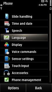 Press Language.