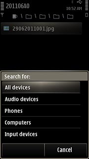 Press All devices or the required type of device.Your phone now searches for devices and after a moment, a list of Bluetooth devices within range is displayed.
