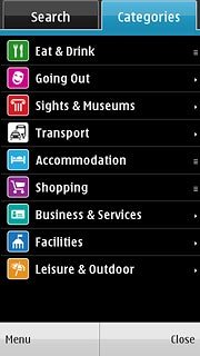 Press Categories.Go to the required category.