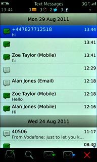 Press and hold the required picture message until a pop-up menu is displayed.