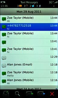 Press and hold the required picture message until a pop-up menu is displayed.