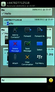 Press Delete Message.
