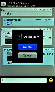 Press Delete to confirm.