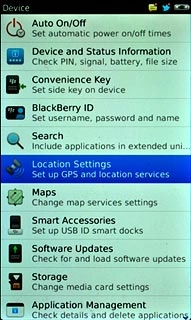 Press Location Settings.