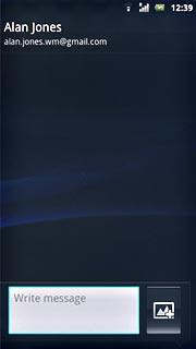 Press Write message and write the required text.