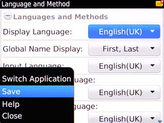Scroll to Save and press the Navigation key.