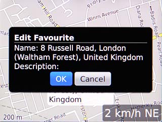 Scroll to OK and press the Navigation key.