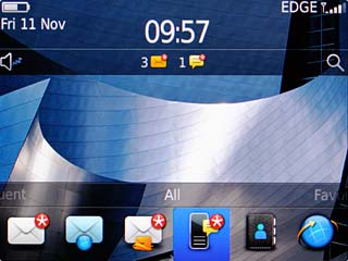 The email message icon shows that you've received a new email message.Further information:Read email message