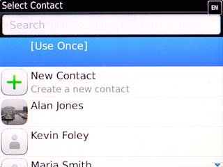 Scroll to [Use Once] and press the Navigation key.Key in the required number.