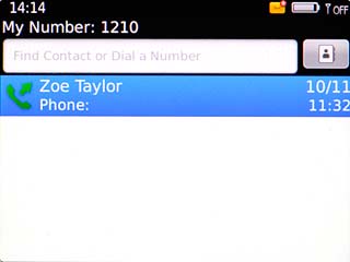 Highlight the required contact and press the Navigation key.