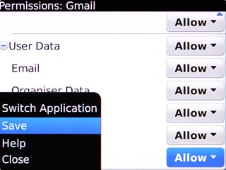 Scroll to Save and press the Navigation key.