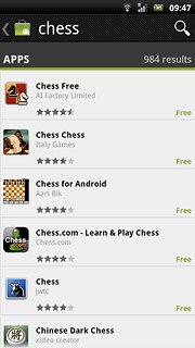 Press the required application.