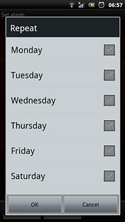 Press the required days to select them.