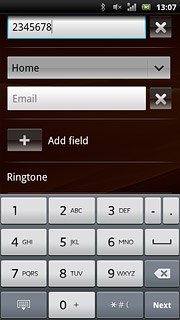 Press Email and key in the required email address.
