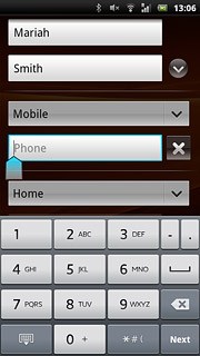 Press the drop down list above the phone number.