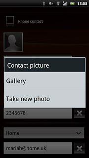 To take a new picture:Press Take new photo.