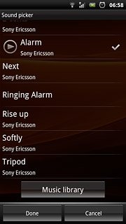 Press the different ring tones to listen to them.